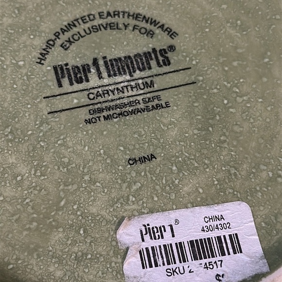 Pier1 Imports Carynthum Hand Painted Floral Pottery Vegetable Salad Serving Bowl - Picture 9 of 12